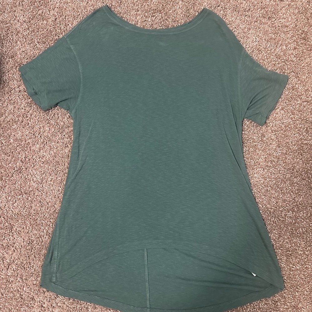 Women's Green Short Sleeve Top